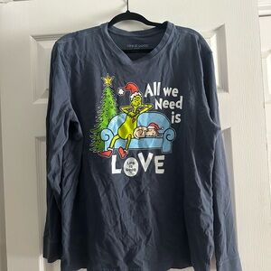 Life is Good' Blue Graphic Long Sleeve Shirt